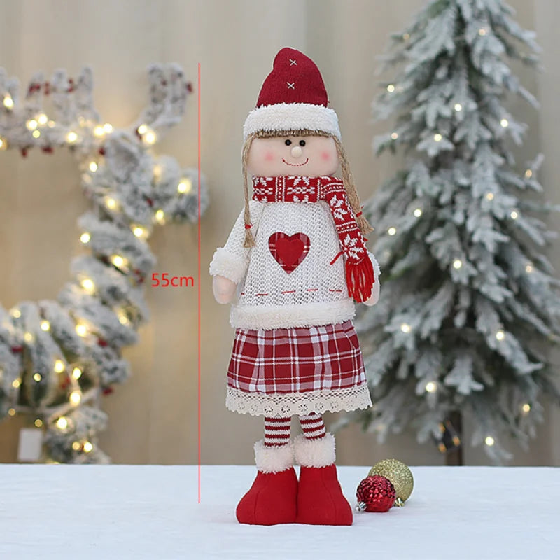 Grandi bambole di Babbo Natale decorative da 60 cm, Babbo Natale in piedi.
