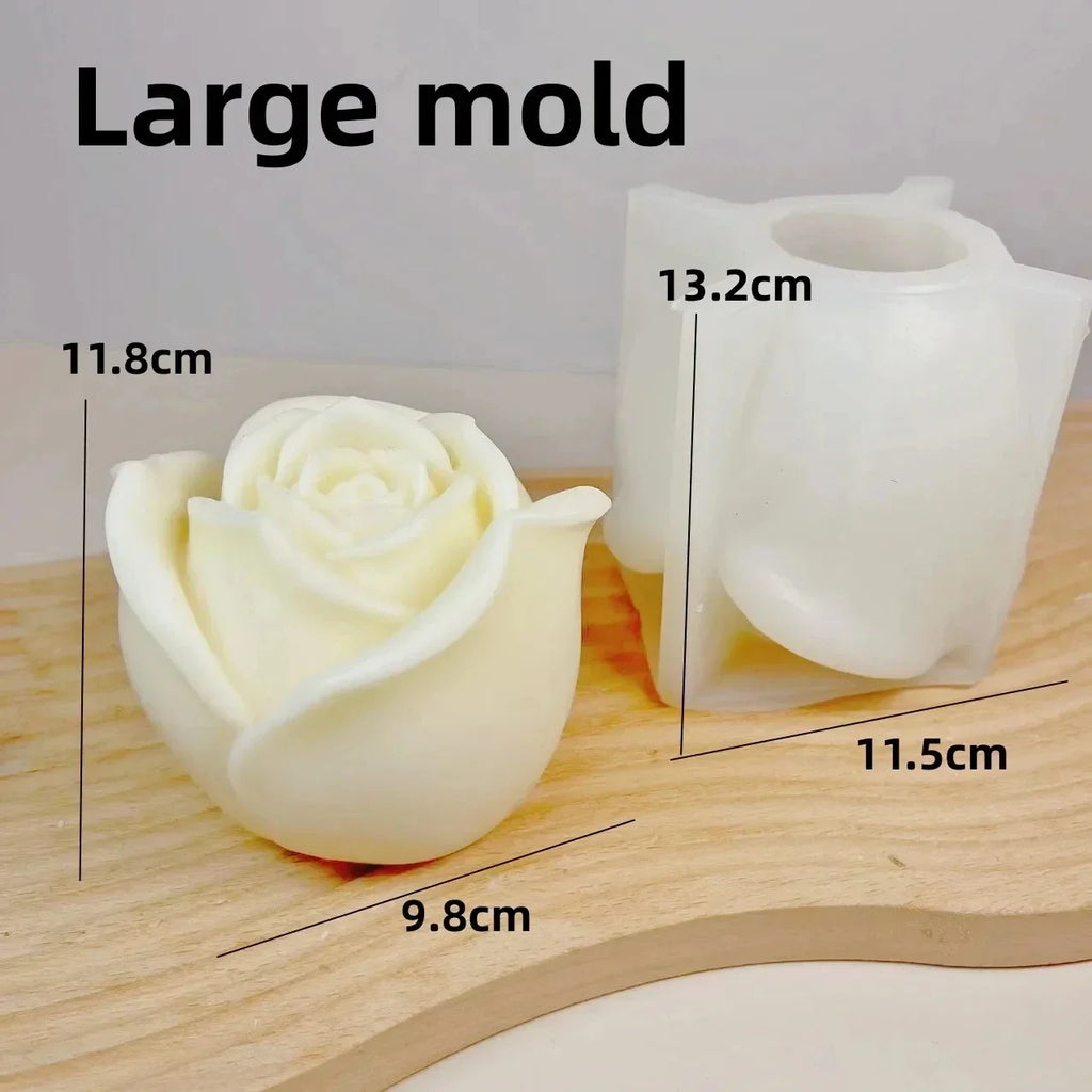 Large Peony Flower Candle Silicone Mold 3D