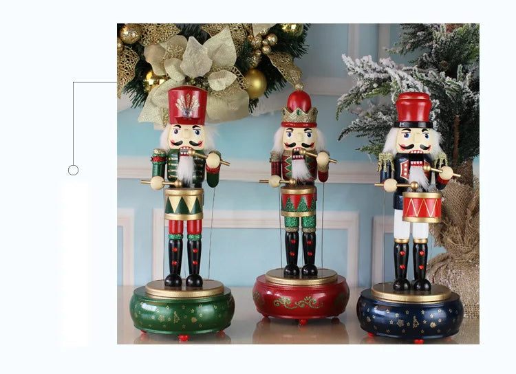 Nutcracker Round Base Wooden Soldier 36CM