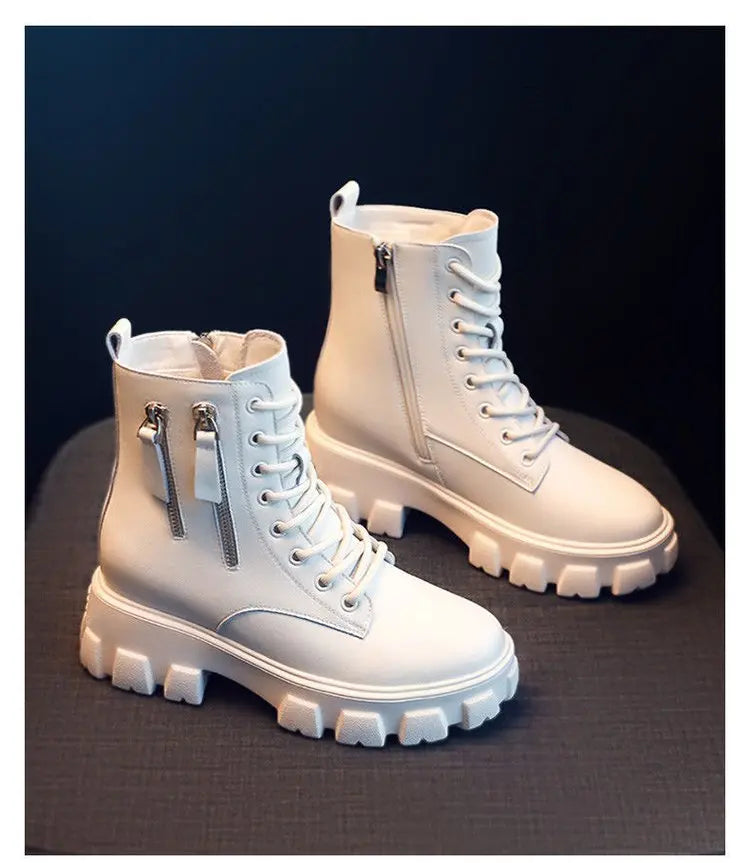 Stivaletti 2025 Autunno Inverno Scarpe Alte in Cotone