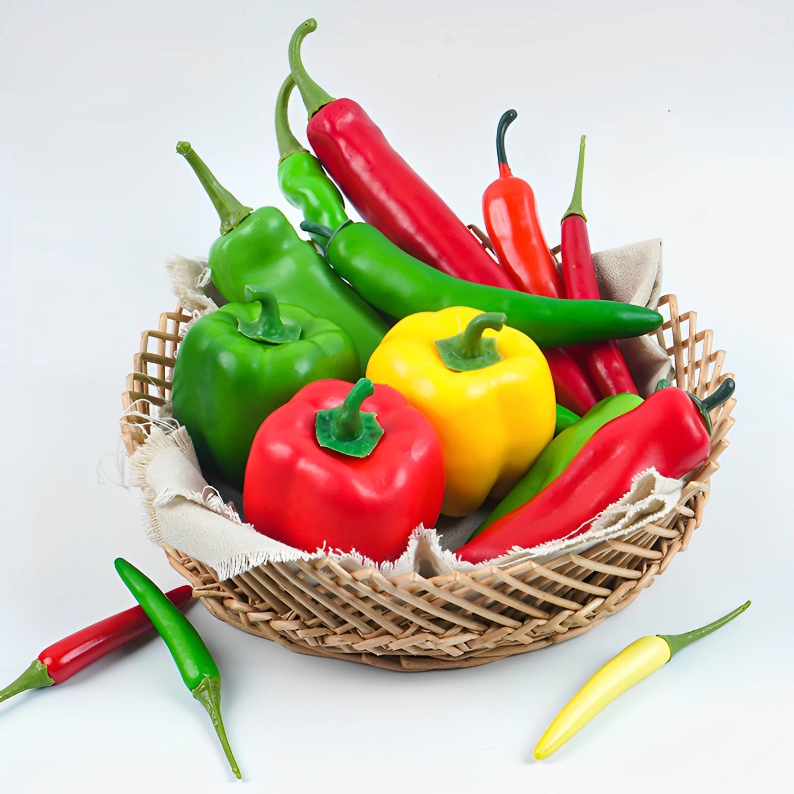 Künstliches PE-Paprika-Grün-Simulationsgemüse-Fruchtmodell für Partys.