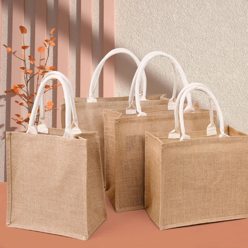 Linen handbag Eco-friendly Cotton and Linen canvas bag.