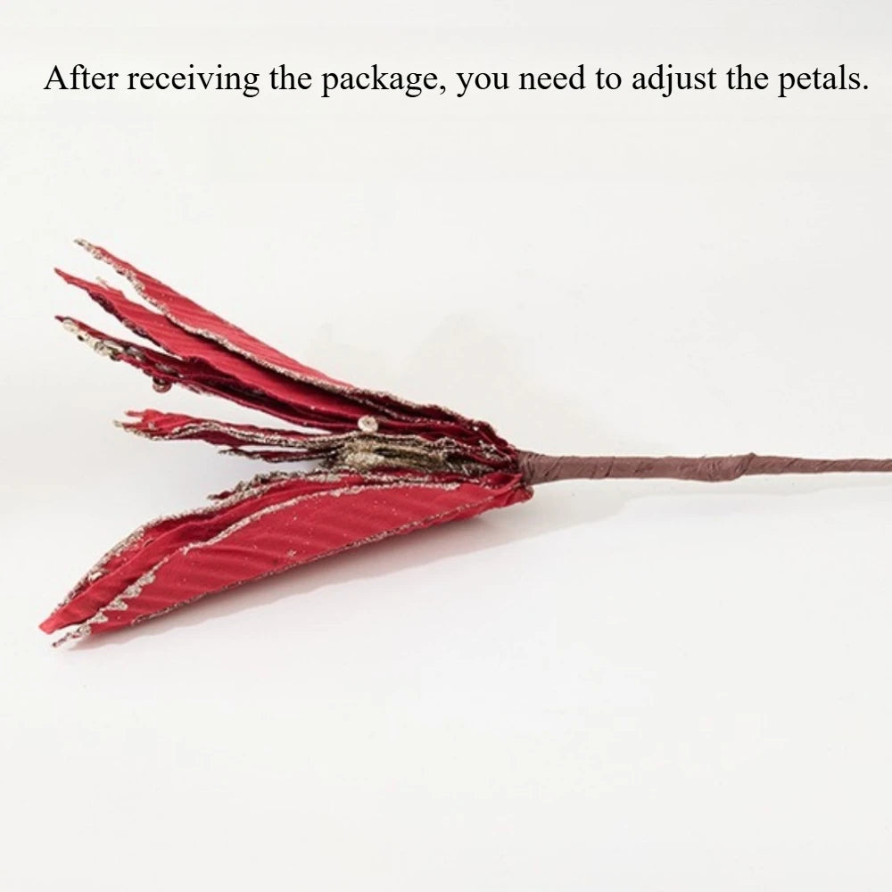 Flor de Navidad Flor Artificial Roja.