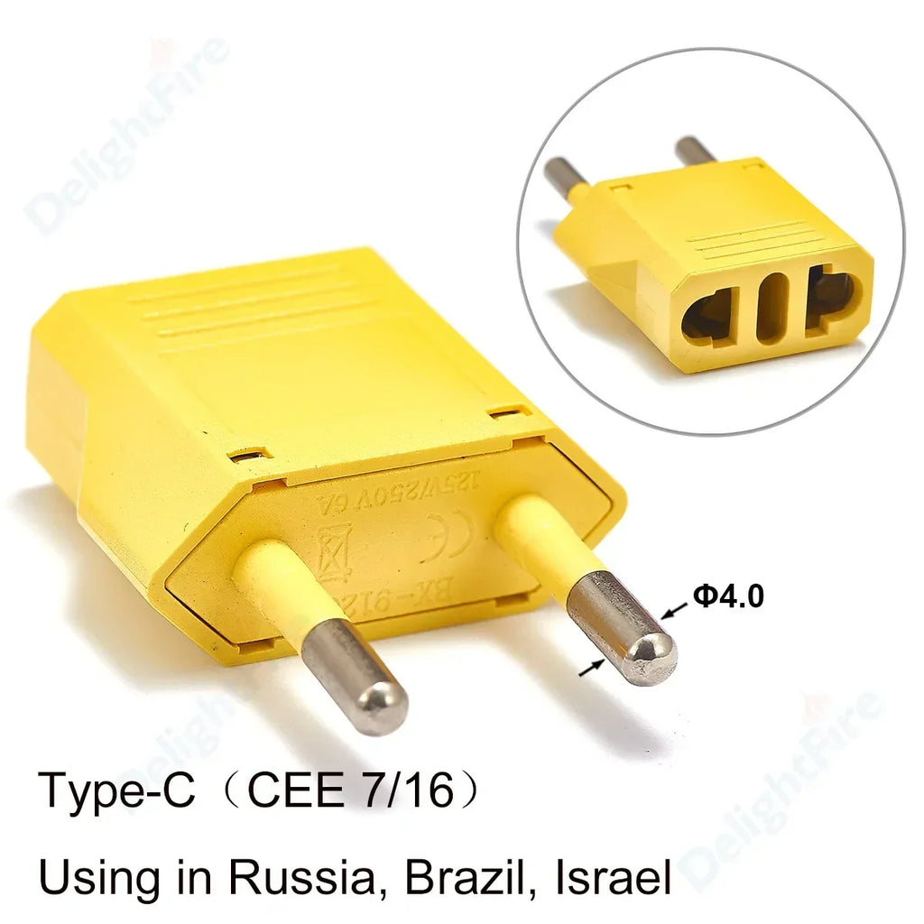 EU Adapter Travel Converter Adapter 1pcs electrical Adapter AC Electrical Socket Outlet
