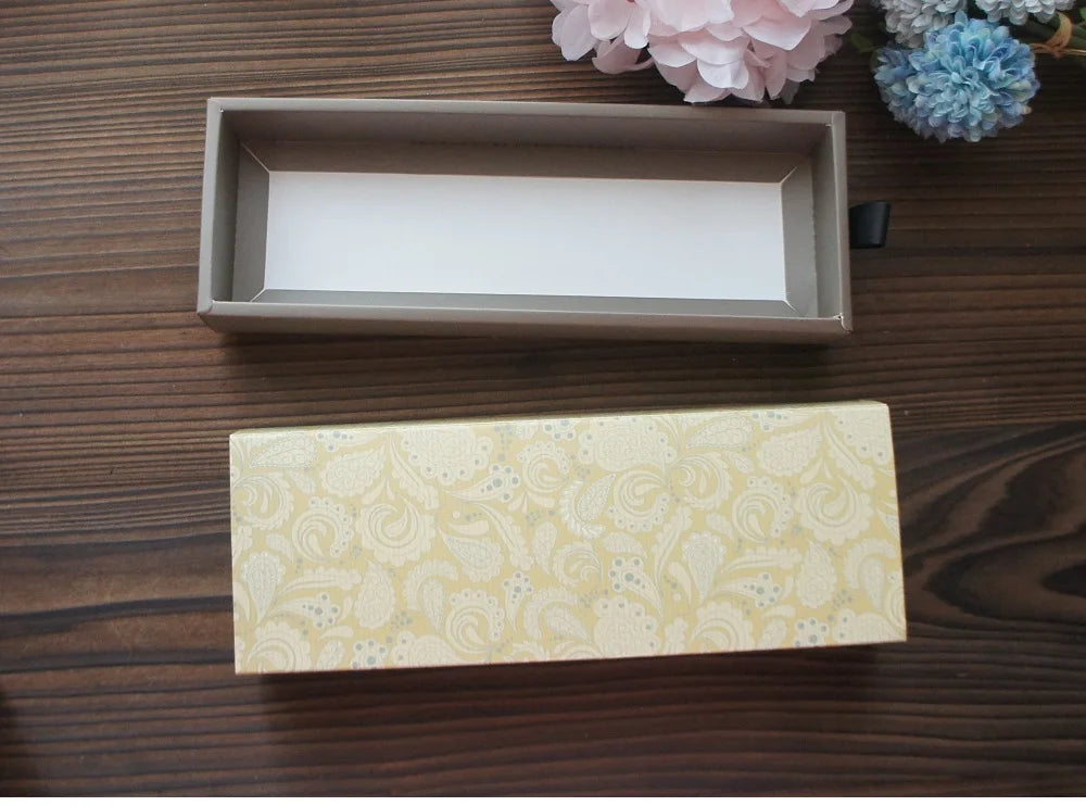 Elegant Blue Yellow Flower Pattern 3 Size 10 Set Gifts Packing