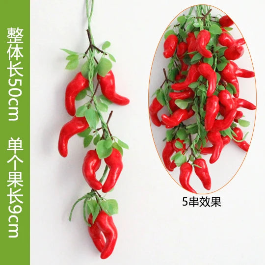 Künstliche Dekorationen, simuliertes Gemüse.