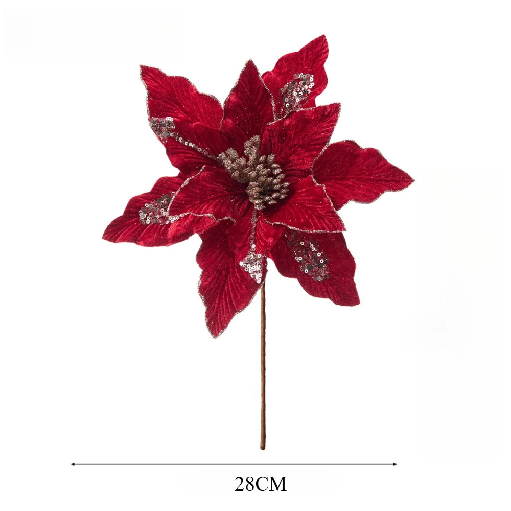 Flor de Navidad Flor Artificial Roja.