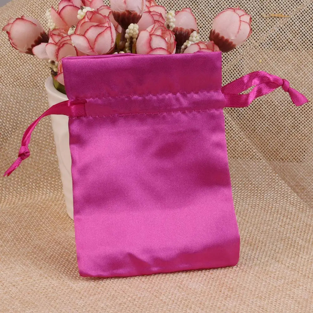 Satin Drawstring Pouch For Packing Gift Bag.