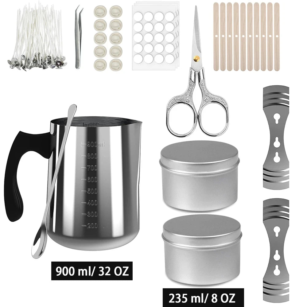 Kit per la fabbricazione di candele con fornello elettronico da 500 W, set di strumenti per principianti con crogiolo