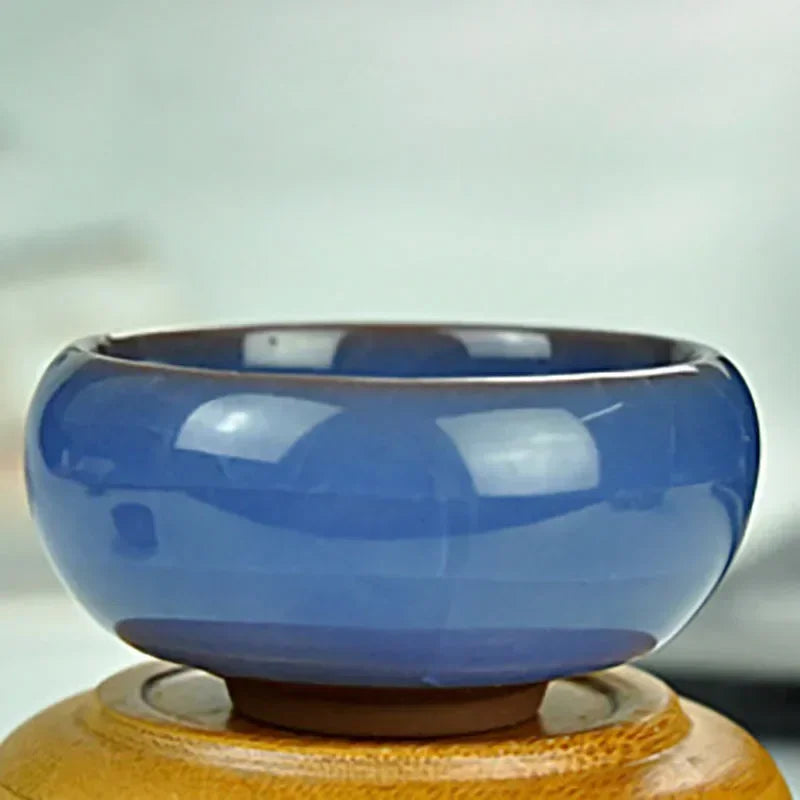 Handmade Ice Crack Ceramic Candlestick Bowl