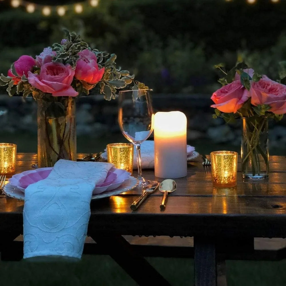 Mercury Glass Tealight Candle Holders