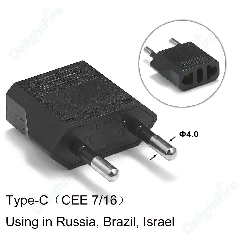 EU Adapter Travel Converter Adapter 1pcs electrical Adapter AC Electrical Socket Outlet