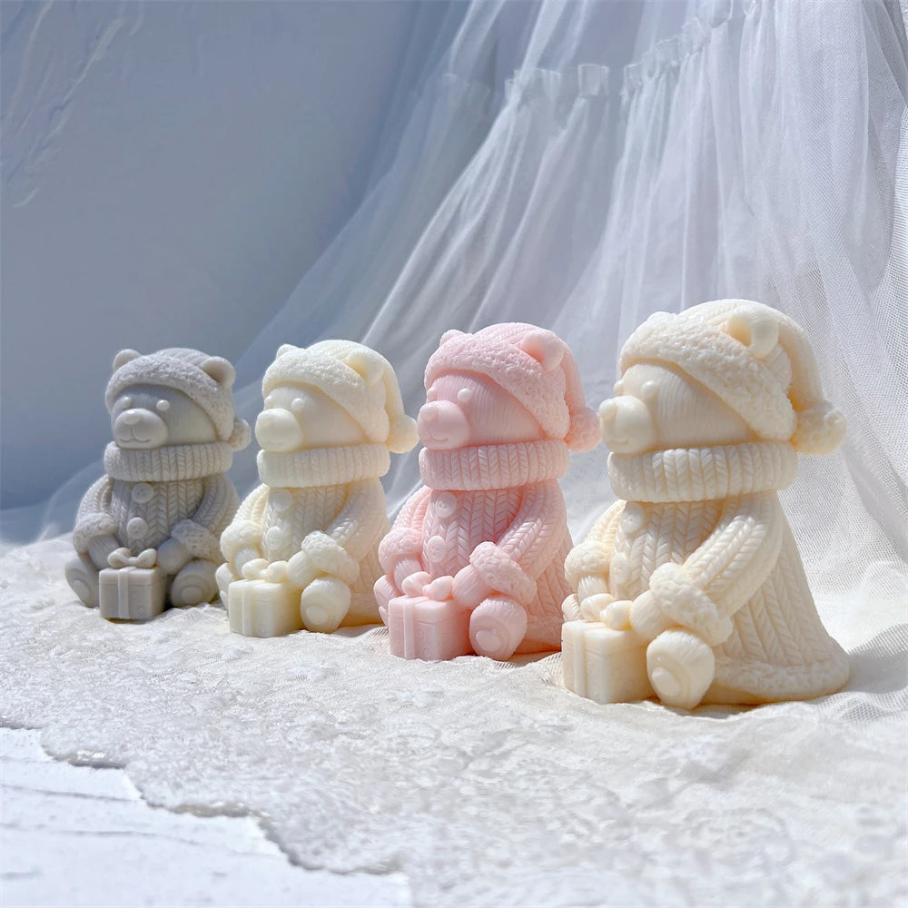 Cute Bear Scented Soy Wax Candle Mold