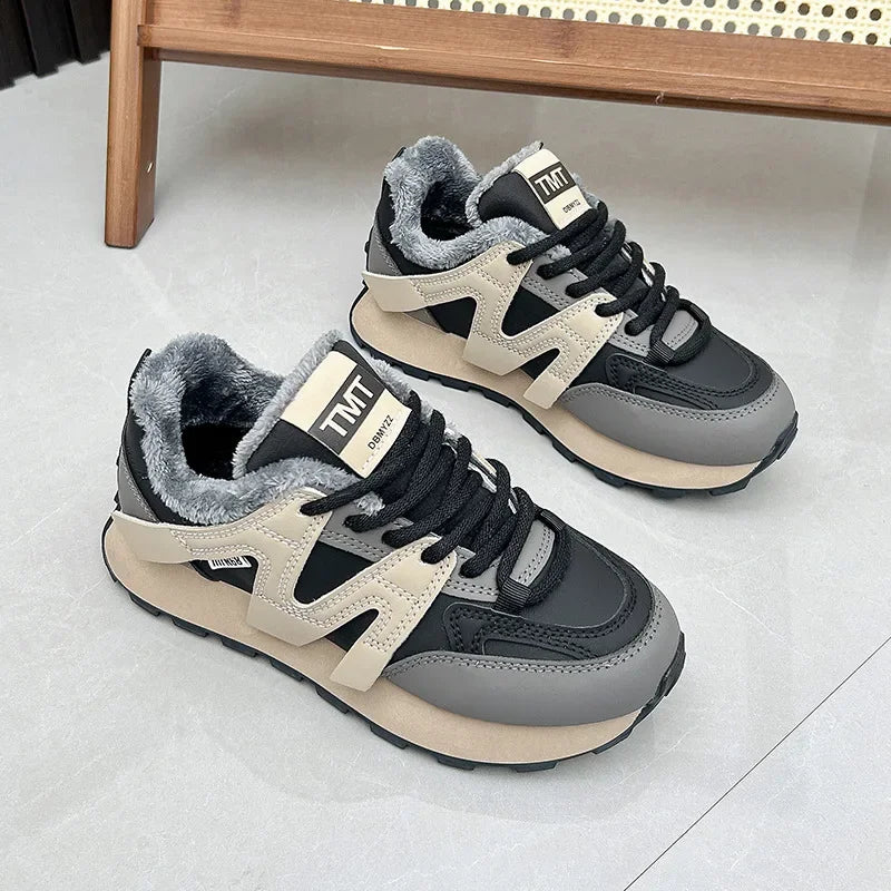 Fluffy Warm Shoes Women 2025 Winter Cotton Sneakers