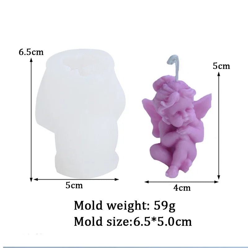 Lovely Angel Silicone Mold Aromatherapy Candle Plaster Making.