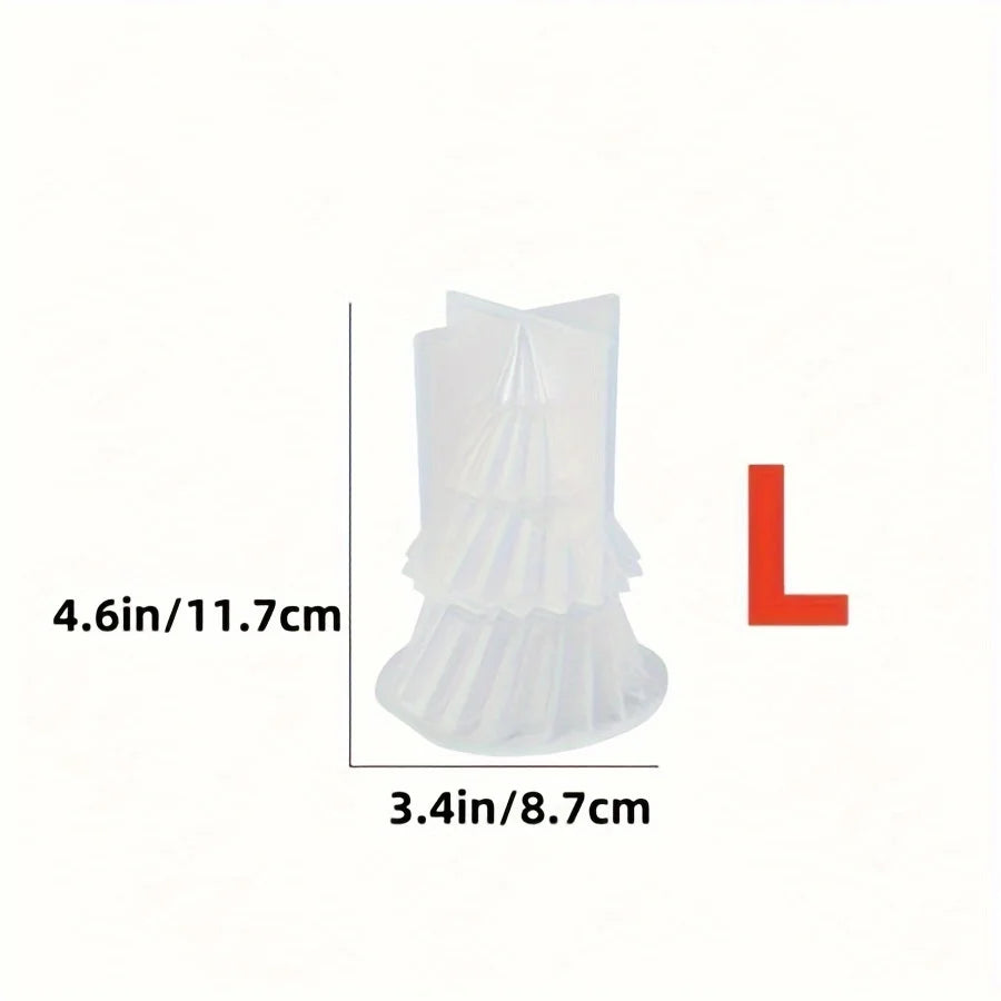 Stampo in silicone per candele ChristmasTree a forma di albero di Natale.