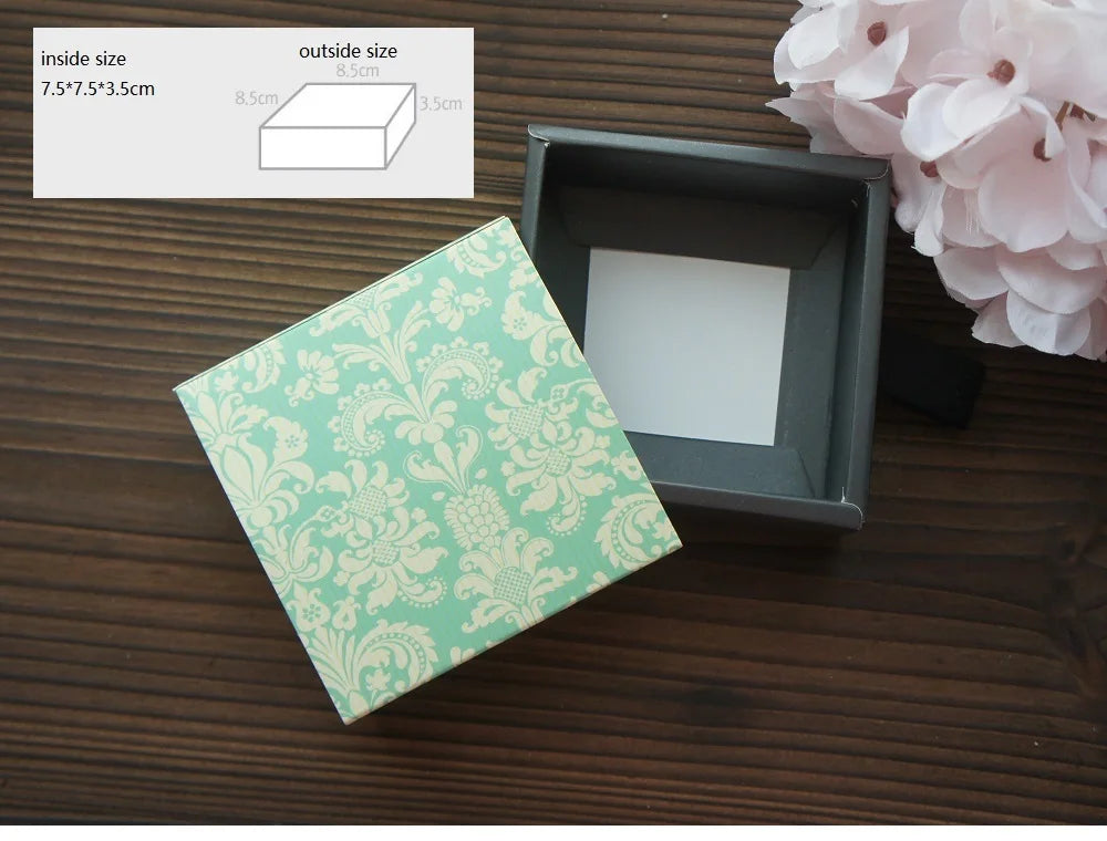 Elegant Blue Yellow Flower Pattern 3 Size 10 Set Gifts Packing