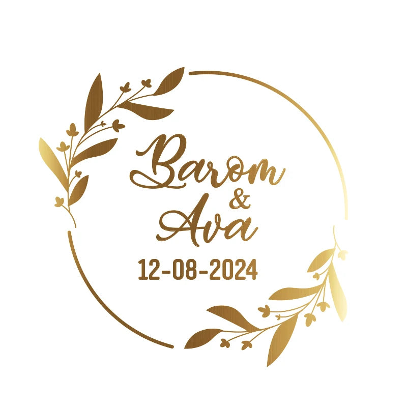 Gold Foil Clear Label Stickers Ideal For All Event Stationery.