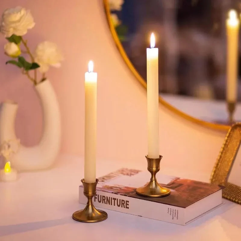 Vintage and elegant metal tabletop candle holders 1pc/3pcs