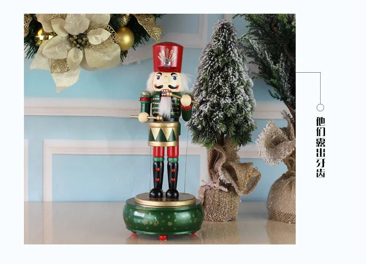 Nutcracker Round Base Wooden Soldier 36CM