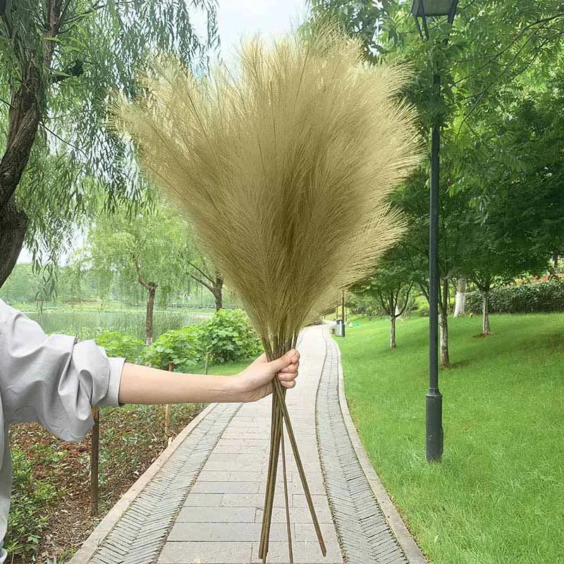 Artificial Pampas Grass Dried Reed Flowers 5pcs 100cm
