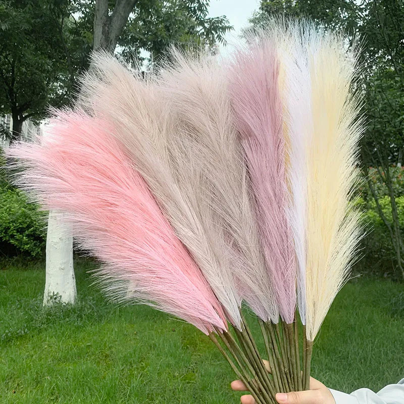 Artificial Pampas Grass Dried Reed Flowers 5pcs 100cm