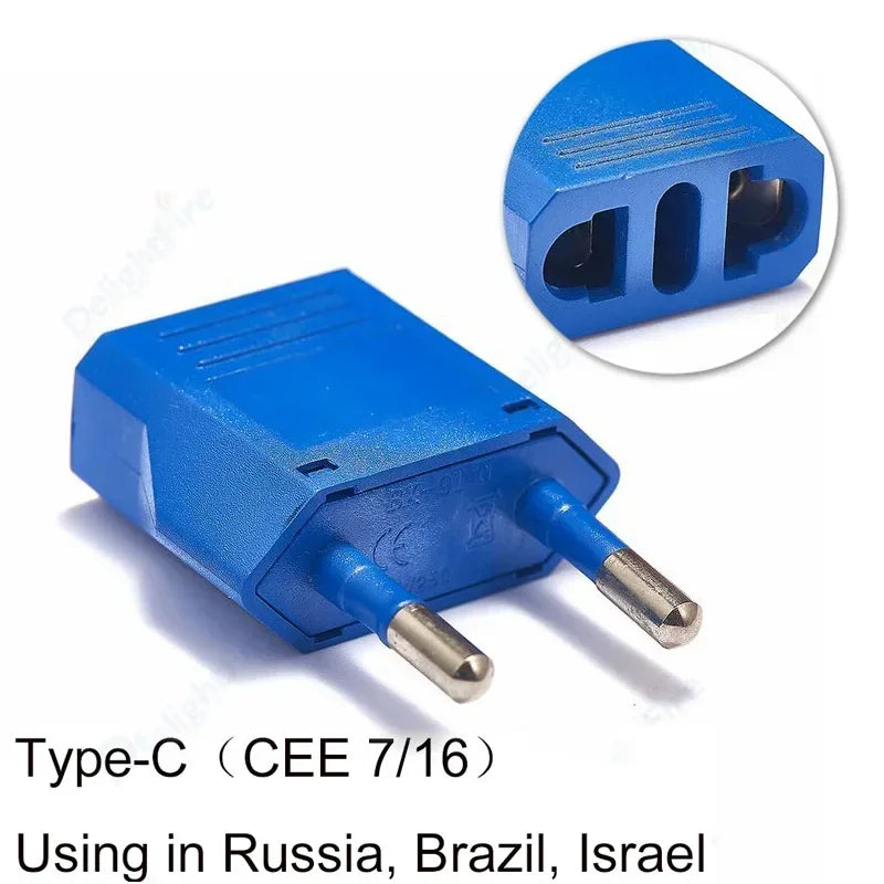 EU Adapter Travel Converter Adapter 1pcs electrical Adapter AC Electrical Socket Outlet