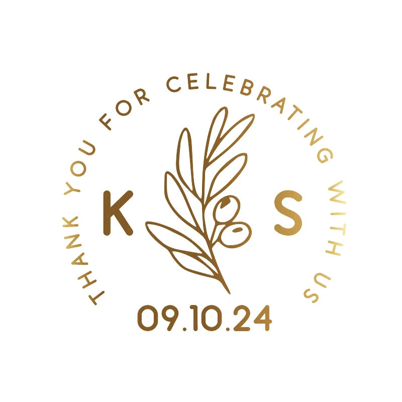 Gold Foil Clear Label Stickers Ideal For All Event Stationery.