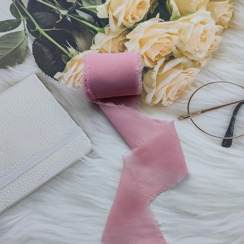 Nastro di pizzo, nastro di seta chiffon, fiori