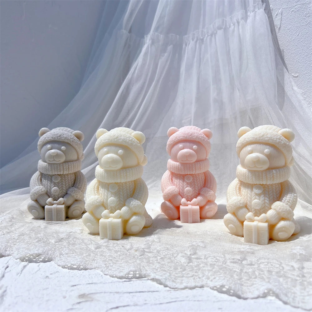 Cute Bear Scented Soy Wax Candle Mold
