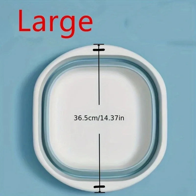 Cestini portabiancheria pieghevoli per lavabo, confezione da 3, salvaspazio.