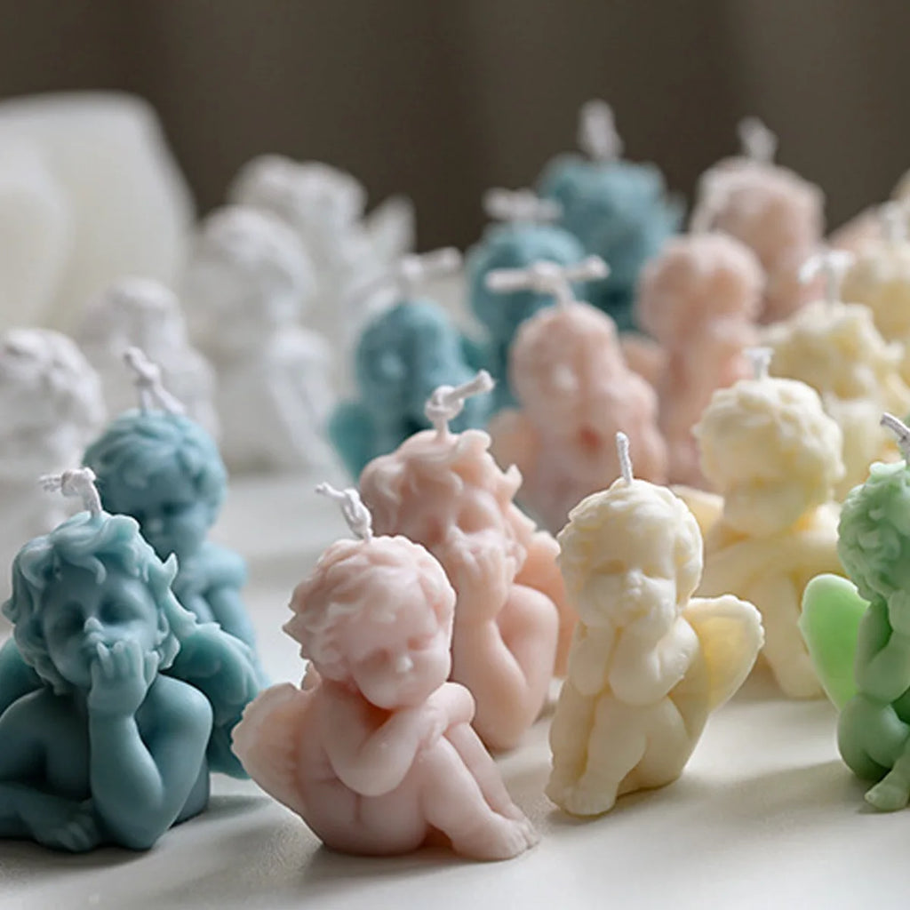 Lovely Angel Silicone Mold Aromatherapy Candle Plaster Making.