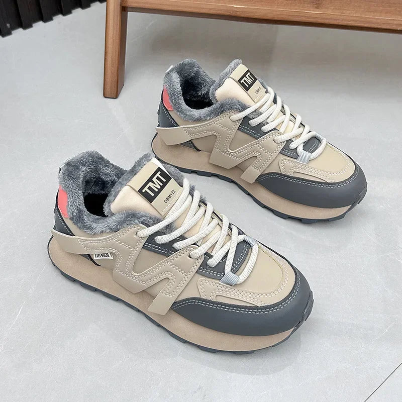 Fluffy Warm Shoes Women 2025 Winter Cotton Sneakers