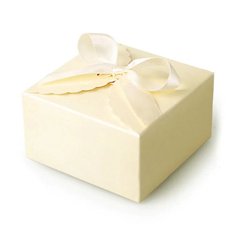 Wave Solid Kraft Paper Candy Box 10/20Pcs Wedding Favor Gift Box.