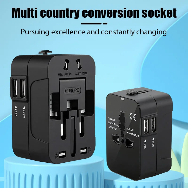 Universal Travel Adapter EU UK US AU AC Power Charger Adapter Outlet Converter