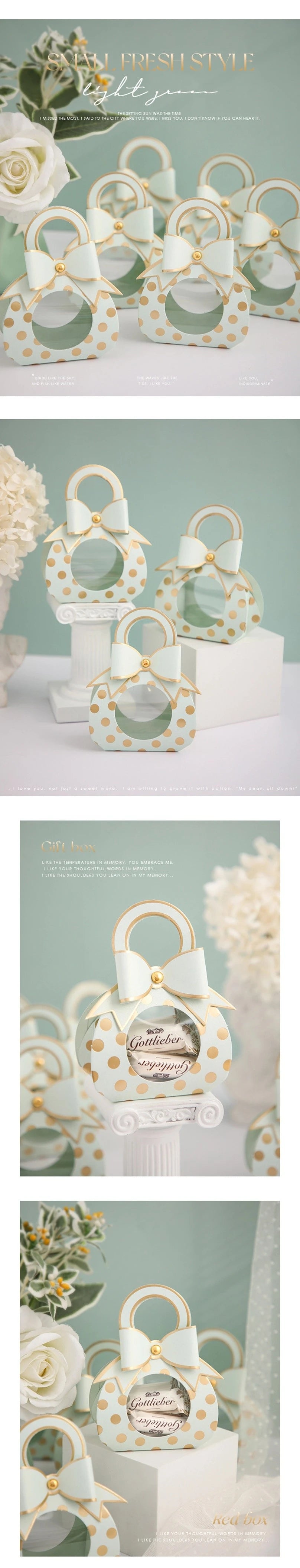 Bolsa de dulces creativa estilo chupete, caja de chocolate para recuerdos de boda. 50 unidades.