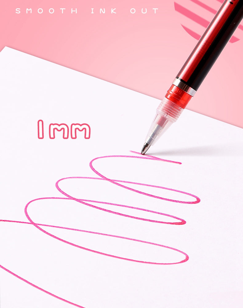 Penne gel con glitter metallizzati e ricariche per penne per la scuola, 12/24 pezzi