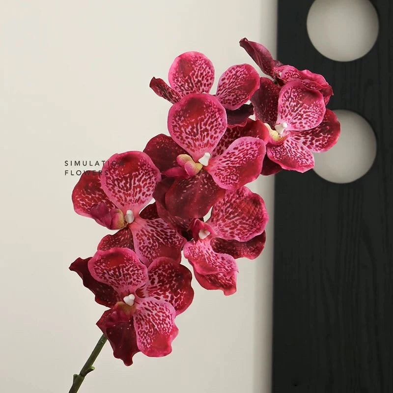 Artificial Vanda Orchid Stem Deep Pink Orchid.