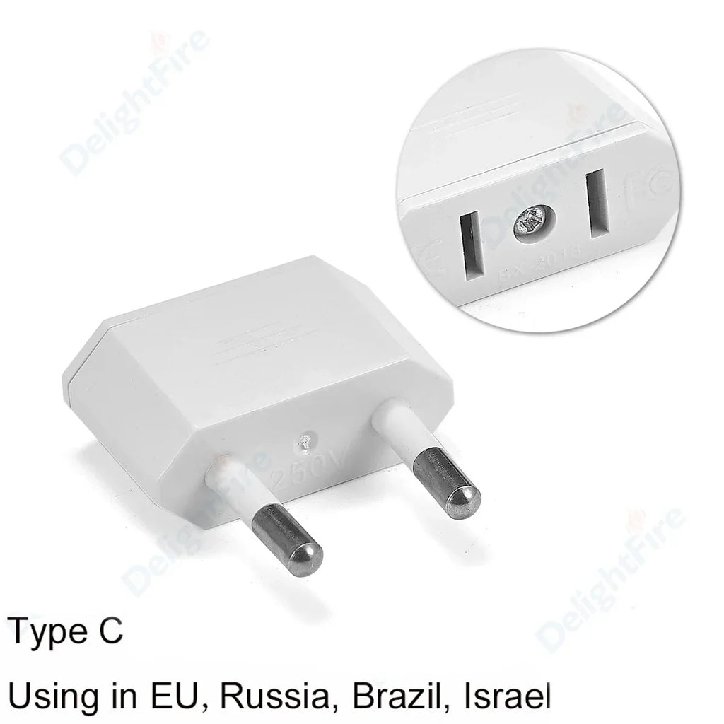EU Adapter Travel Converter Adapter 1pcs electrical Adapter AC Electrical Socket Outlet