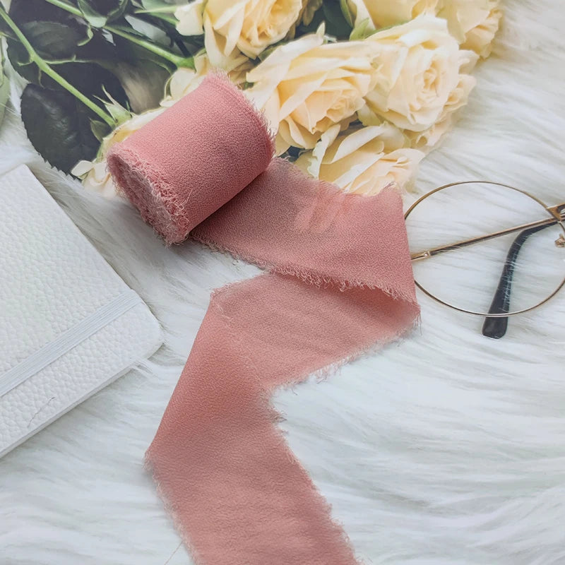 Nastro di pizzo, nastro di seta chiffon, fiori