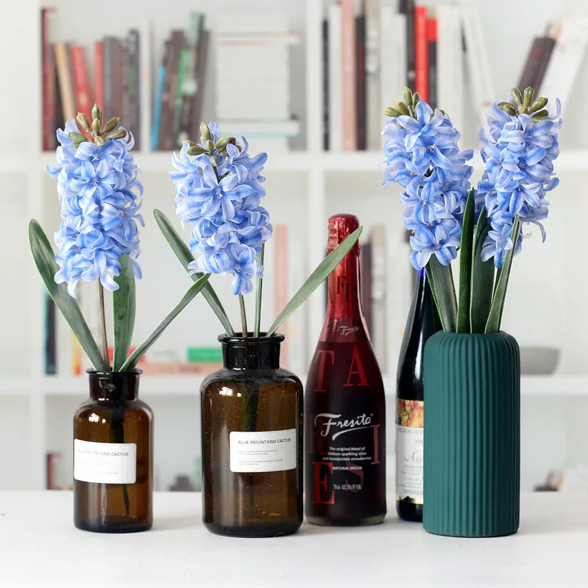 Hyacinth Single Branch With Leaf 3D Artificial Flower.