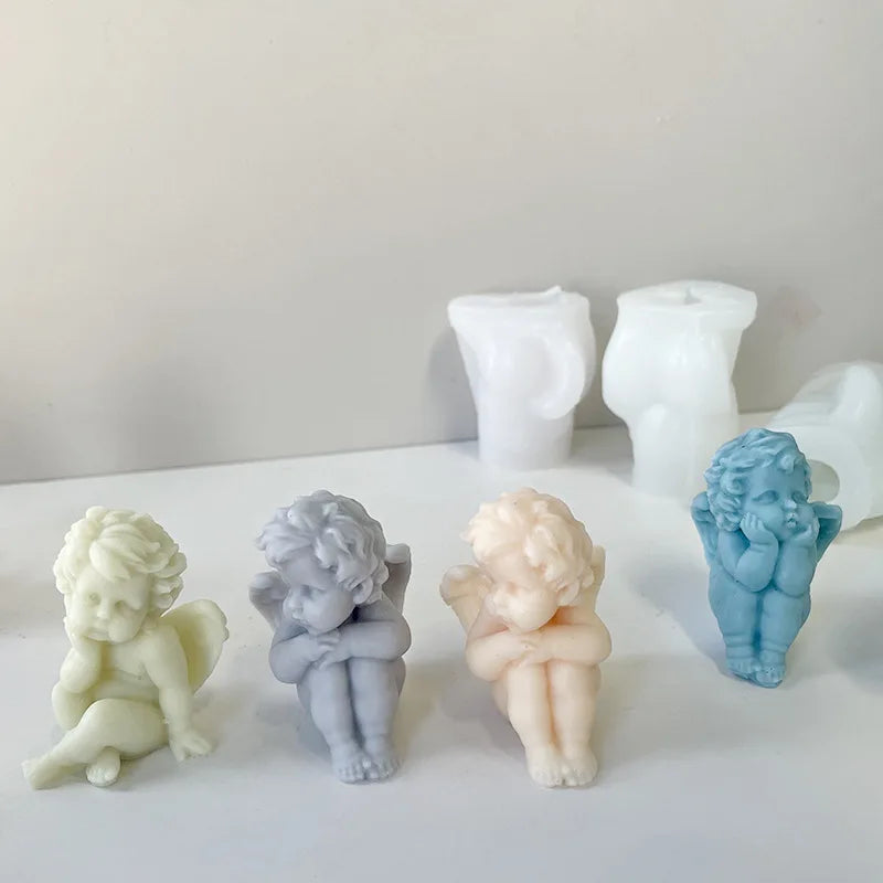 Lovely Angel Silicone Mold Aromatherapy Candle Plaster Making.