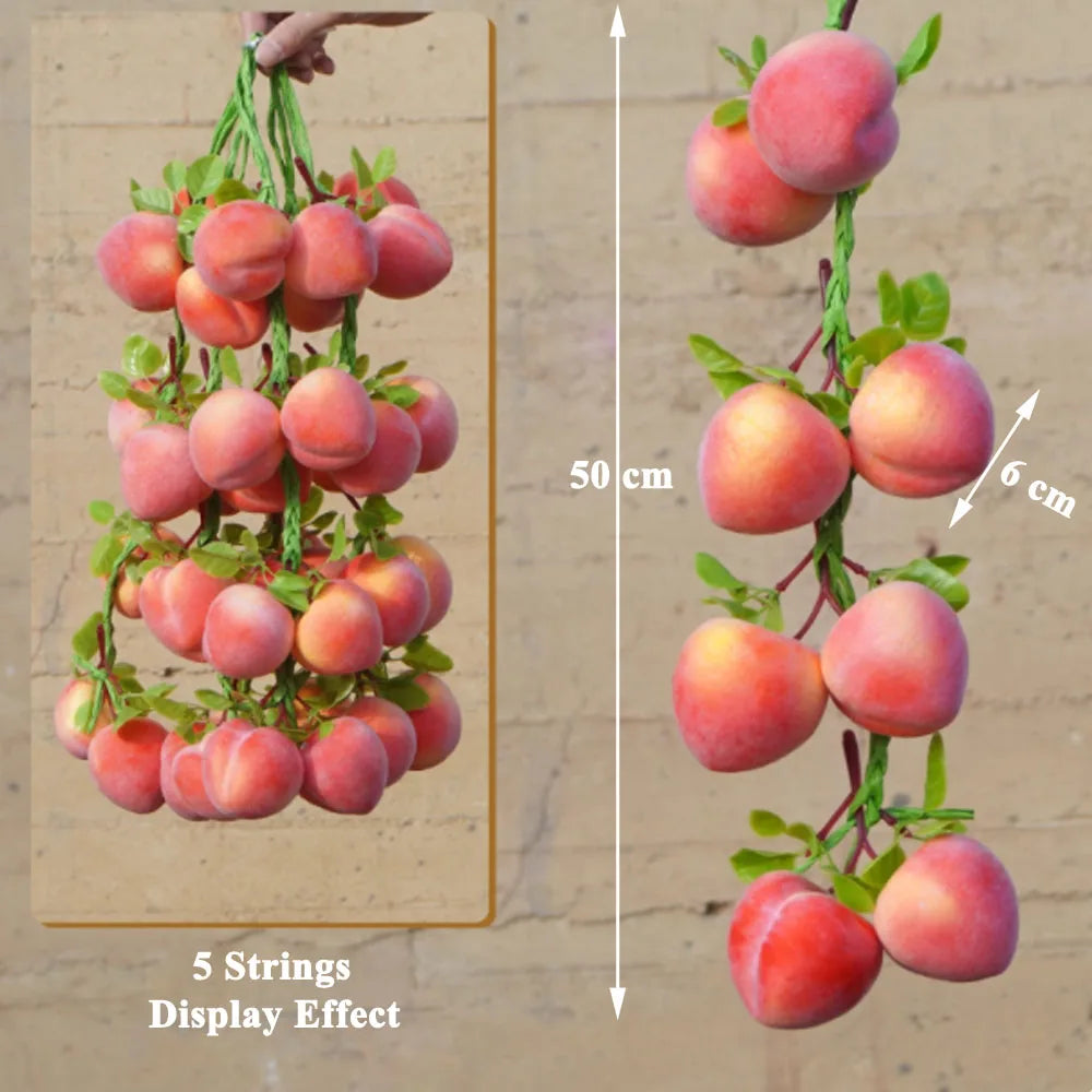 Künstliche Schnüre bilden verschiedene Gemüse- und Obstsorten nach.