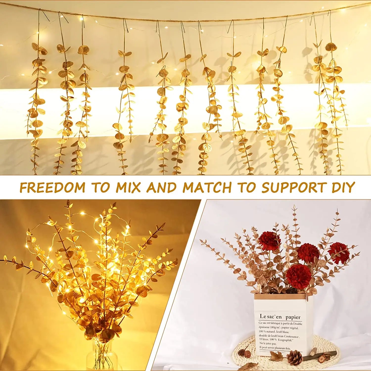 Pianta finta di eucalipto artificiale Silver Dollar Greenery.