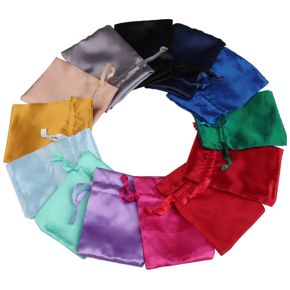 Satin Drawstring Pouch For Packing Gift Bag.