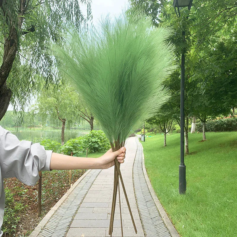 Artificial Pampas Grass Dried Reed Flowers 5pcs 100cm