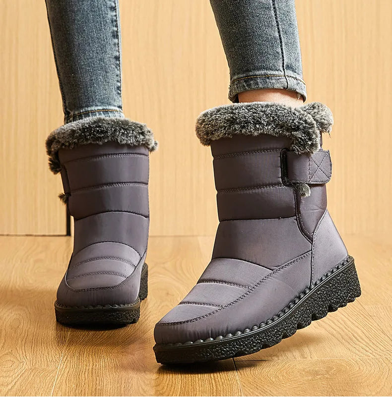 Woman Winter Boots Ankle Low Heels Botas Mujer Waterproof Snow Boots