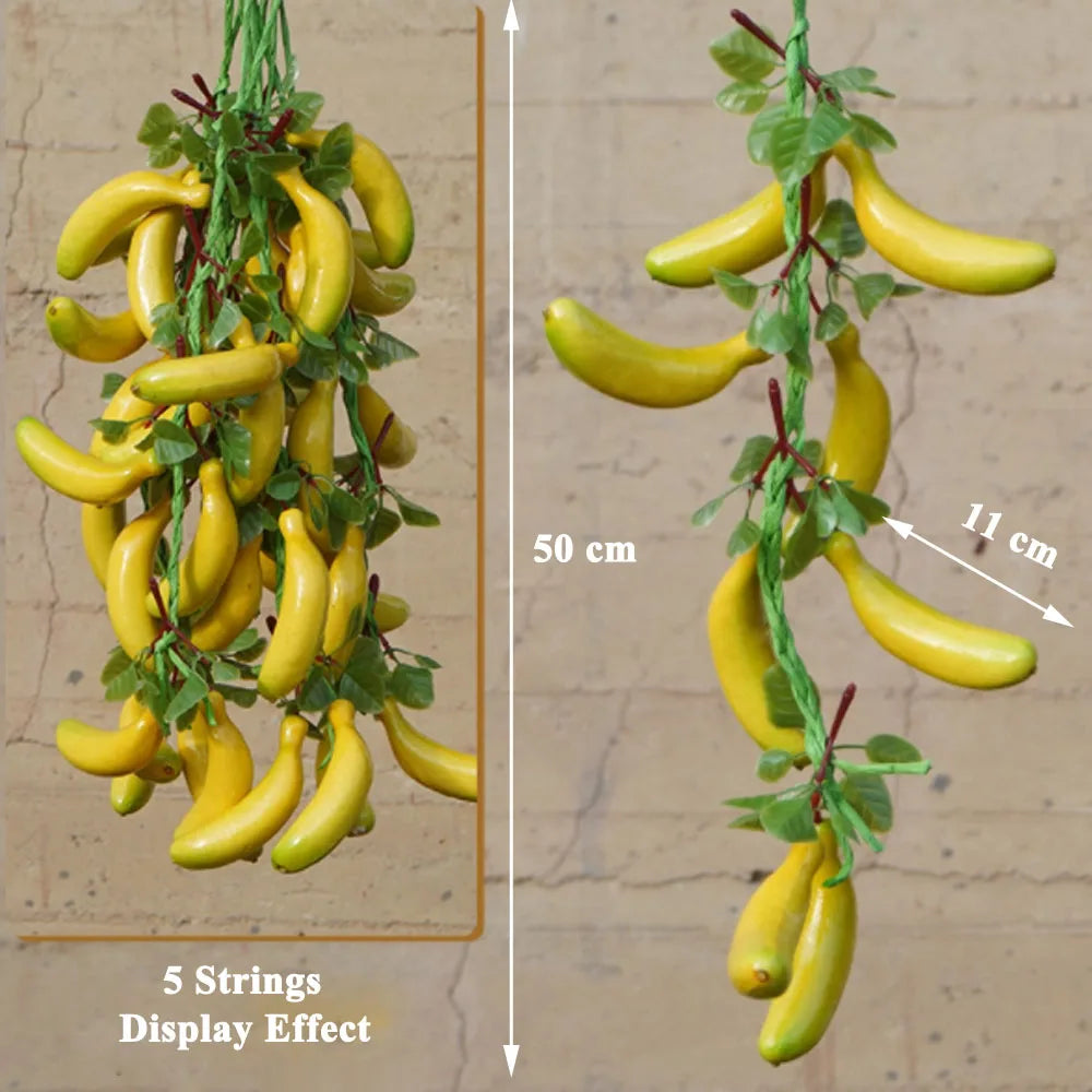 Künstliche Schnüre bilden verschiedene Gemüse- und Obstsorten nach.