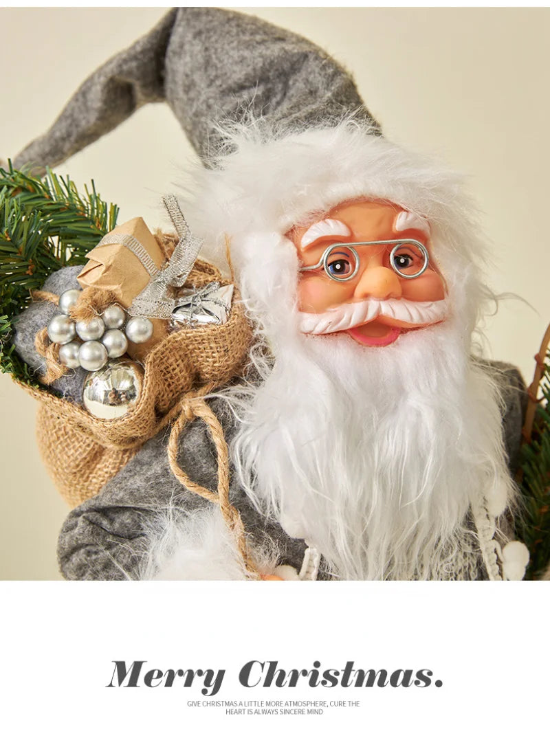 Grandi bambole di Babbo Natale decorative da 60 cm, Babbo Natale in piedi.