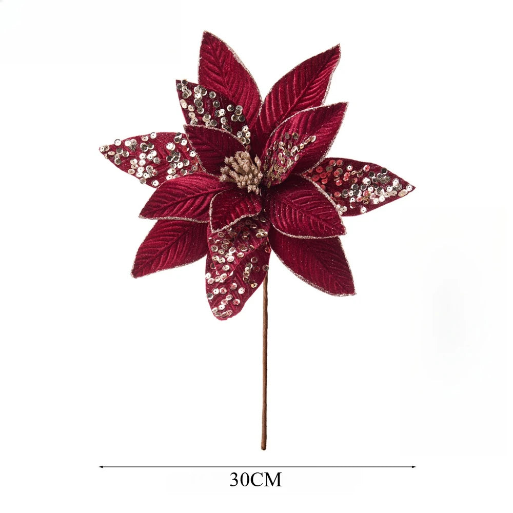 Flor de Navidad Flor Artificial Roja.